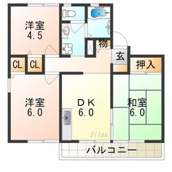 古市駅 徒歩9分 2階の物件間取画像